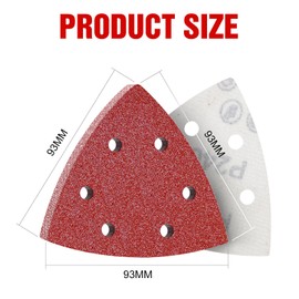 KONGMING 120 PCS Mouse Sander Pads Grit 320 Sanding Pads 6 Hole Hook and Loop for Multi Electric Sander