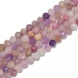 Purple Jade Faceted Round Beads Size 4mm 15.5'' Strand (4mm)