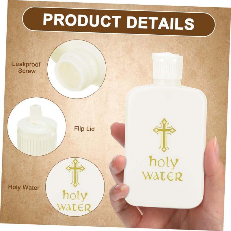 iplusmile 6Pcs Church Holy Water Bottles for Baptism and Exorcism