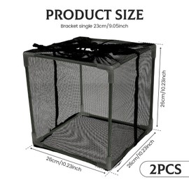 HSHGZSR Solid Pump Mesh Box, Pond Pump Filter Bag, Protective Pump Barrier Bag, Adjustable Pond Filter Box, No Clogging Filter Bag, Thickened Pump Mesh Bag with Drawstring for Outdoor