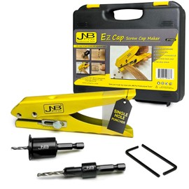 JNB Pro Edge Banding Hole Puncher Set – Heavy Duty Screw Cover with 2 Adjustable HSS 5/16" Countersink Bits and 2 Hex Allen Wrenches – Ideal for Creating 8.7mm (11/32") Holes in Carpentry Projects