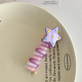 EZ PEACH Women's Hair Accessory, Star, Popular, Wire Pony; Hairwire, Arrangement Wire, Hairband, Mature Style, Simple, Stylish, Thin, Adjustable Arrangement, Children's Cord, Stylish (Purple)