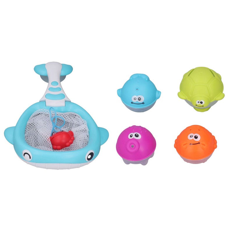 Floating Squirts Animal Toys Set Fishing Net Bath Toy Sets