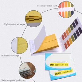 CZNBZIU Piece pH Test Strips, Litmus Paper, PH Test Strips from 1-14, Indicator Paper for Urine and Saliva, Acid Base Test Strips K