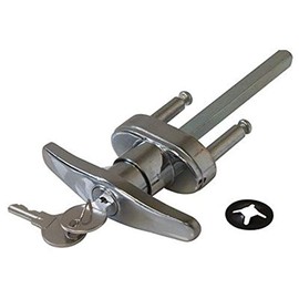 Garage Door Lock T-Handle with 2 Keys Includes Mounting Hardware