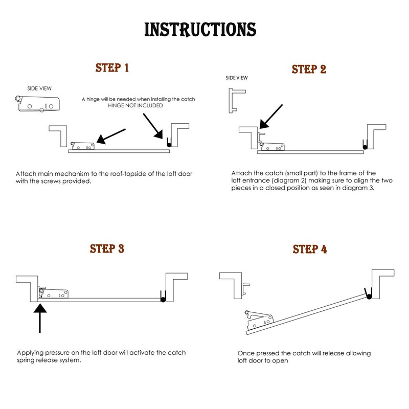 Automatic Spring Catch for Press to Open Cupboard Doors and