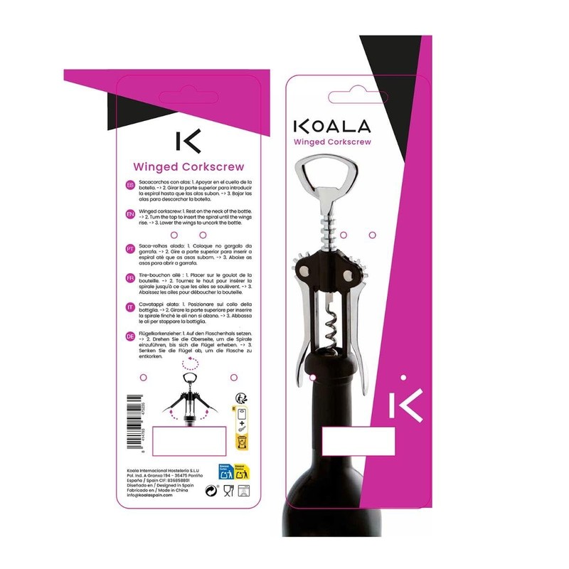 Koala Mi Bar Corkscrew Koala Wings 24 x 8 x