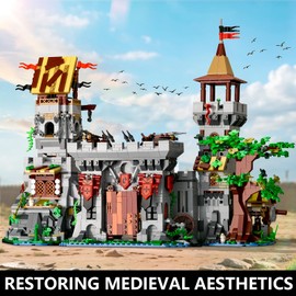 BNG Architecture Castle Building Set for Adult, 2 in 1 Fortress Architecture Building Block, House Collection STEM Toy, Home Office Decor and Creative Gift for Teen Boy (2568PCS)