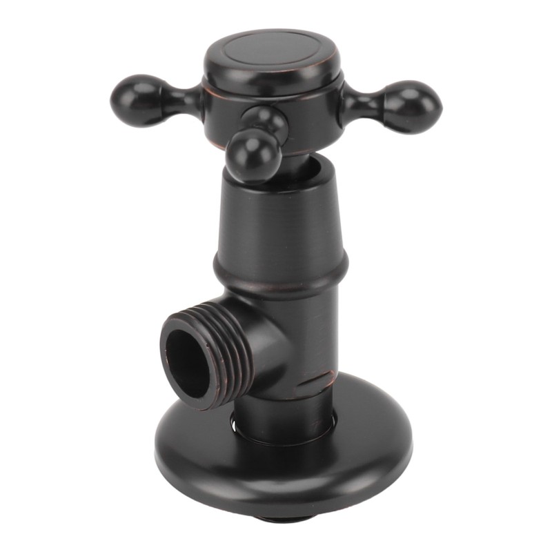 Solid Brass Angle Stop Valve Retro Thickened Cold Hot Triangle