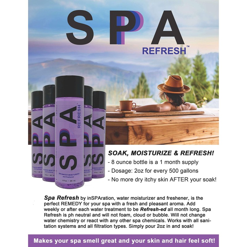 inSPAration Spa Refresh Water Freshener and Moisturizer, 8 oz 581S