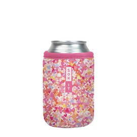 Sok It Can Sok Sleeve for Beer & Soda Insulated Neoprene Cover (Floral Hearts, 12oz Can Sleeve)
