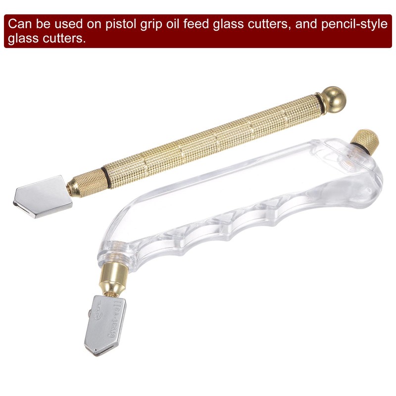 HARFINGTON 2Pcs Glass Cutter Replacement Heads 2mm-6mm Tungsten Carbide Replacement