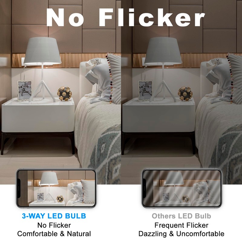 GT-Lite 6-Pack, 150W Equivalent LED 3-Way Light Bulbs, 2700K Soft