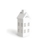 Excelsa House Lantern, Ceramic, White, 8 X 8 X 23