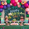 Dinosaur Happy Birthday Backdrop Banner Dinosaur Birthday Photography Background Trex