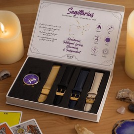 Toff London Sagittarius Star Sign Gift Set for Women, Four Strap Options