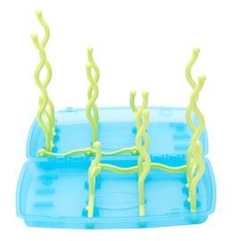 Personality Tree Shape Portable Floding Baby Bottle Drying Rack Storage HolderTransparent Blue