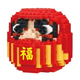 Kawada NBH_195 Nanoblock Daruma Width 2.5 x Height 2.4 x Depth 2.5 inches (64 x 60 x 64 mm), Number of Pieces: 400