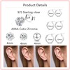 Silver Hoops Earrings for Women 925 Sterling Silver Hoop Earrings