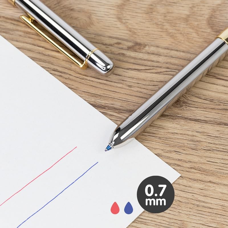 A.C. Milan Caja metálica bolígrafo Cuatro funciones, White