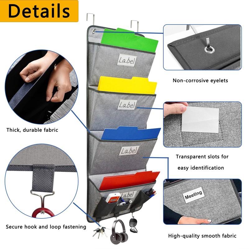 CaiYuanGJ Hanging Organiser Office Folder for Wall, Hanging Wall Folder,