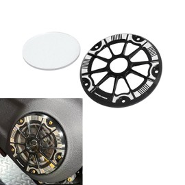 POWER JAMES Black & Silver Visible Aluminum Primary Clutch Derby Cover with Transparent PC Acrylic Glass Fits for Harley Davidson 2018-2024 Softail Models FLSL FXBB FXBR FXLR FXFB FLFB (Black& Silver)