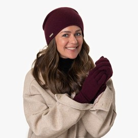 Seeberger Women's Cashmere Full Finger Gloves, beige