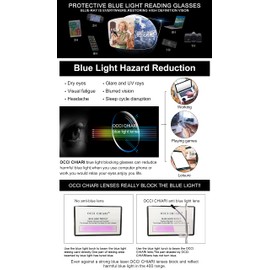 OCCI CHIARI Blue Light Reading Glasses 2.0 Women's Reader Frameless Lightweight Spring Hinge 1.0 1.25 1.5 1.75 2.0 2.25 2.5 2.75 3.0 3.5 4.0 5.0 6.0 Power