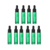 YORROR 10 Pcs 10ml Green Frosted Thick Glass Essential Oil