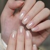 Polvo de uñas cromado blanco Aurora – Brillo espejo para