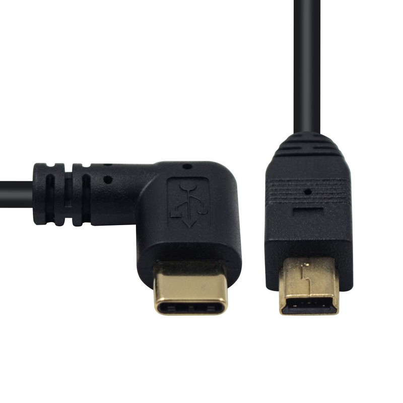 Duttek Mini USB to USB C Cable, Right Angled USB