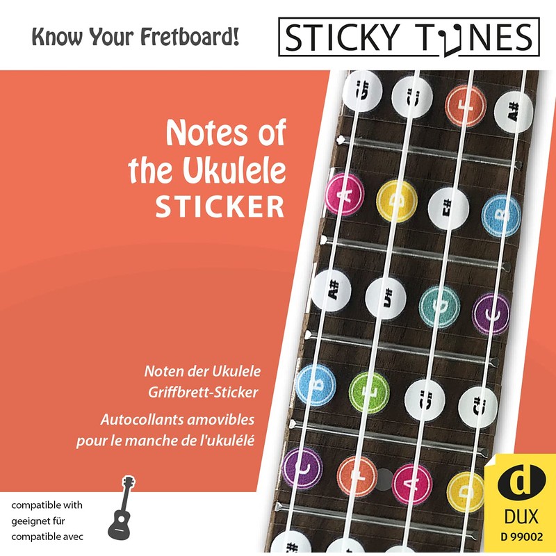 Edition Dux: Sticky Tunes - Ukulele Notes - Removable Stickers