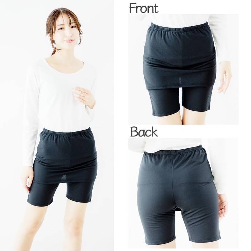 [Egret Knit] K9435T-E Women's Petticoat Pants, Y-Line Cover, Warm, Fleece