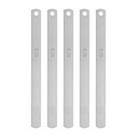 sourcing map 5pcs Mn Steel Feeler Gauge 0.7mm Thickness 150mm Length Metric Filler Thickness Gage Gap Measuring Tool Single Blade
