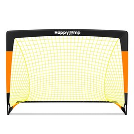 Happy Jump Portable Soccer Goal 3x2.2ft Pop up Soccer Net for Backyard Training, 1 Pack, Orange