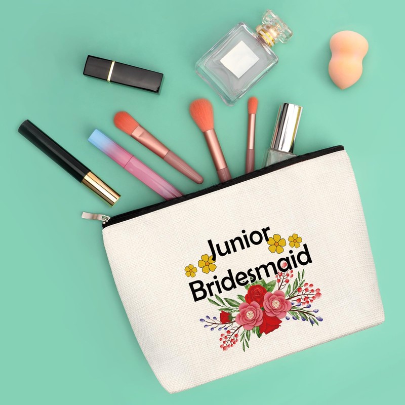 Junior Bridesmaid Gift Cosmetic Bag Bridal Party Gifts Engagement Gift