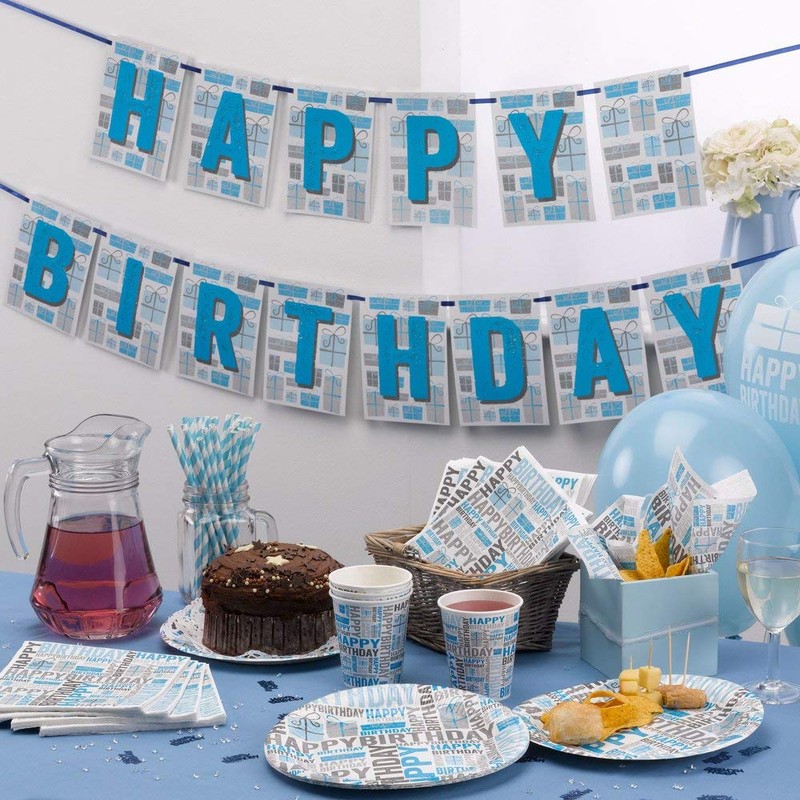 Neviti Happy Birthday Napkin, 23cm