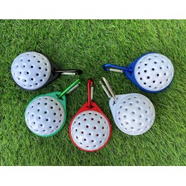 teemate Original Golf Tee Holder w/Clip-On Carabiner – Ideal for Wooden Tees/Bamboo Tees/Plastic Tees – Golf Bag Organiser Clip – Premium Golfing Accessories (Black)