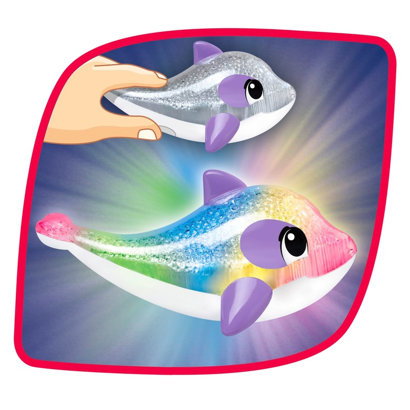 Simba 104010088 ABC Sparkle Dolphin with Magic Rainbow Light Function,