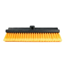 CarCarez 15" Flow-Thru Bi-Level Car Wash Brush Head Fits for RV Cleaning with Feather-Tip Bristles Orange