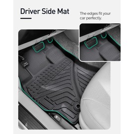 Car Floor Mats for Toyota Prius: 2004 2005 2006 2007 2008 2009 All Weather Accessories for Prius 2004-2009 Black Cargo Liner 4PCS Carpet Cutsom fit for Toyota Prius 04-09 Automotive TPE Floormats