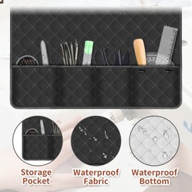 Boczif Sewing Machine Pad for Table, Sewing Mat with 4 Pockets Organizer Accessories Carrying Pad Perfect for Home Class & Décor(Black)