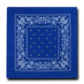 Kaiser Collection Double Sided Paisley Bandanas (1 Dozen), Royal