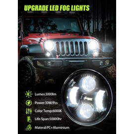 HENGTUAOTO Upgrade LED Fog Lights, Fog Driving Lights Assembly Compatible with Ford F150 6th generation 2006-2008, Ford F150 7th generation 2009-2014