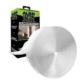 Alien Draft Seal Insulation Tape - Self-Adhesive Silicone Weather Stripping for Door & Window, Under-Door Draft Stopper, Bottom & Side Seal - Sealing:_49 feet