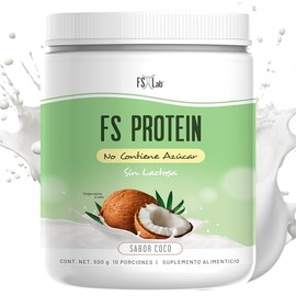 FS LAB Meta-b Proteína en Polvo de Suero de Leche Oficial de NaturalSlim con aceite de coco sin azúcar con vitaminas y minerales de Frank Suárez (Coco)