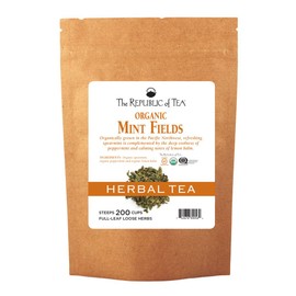 The Republic Of Tea Organic USDA Mint Fields Full-Leaf Herb Tea, .75 Pound / 200 Cups