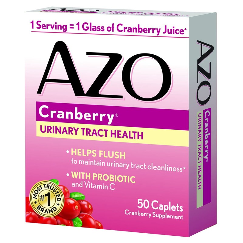 AZO All Natural Concentrated Cranberry Tablets, 50 Count (Pack of