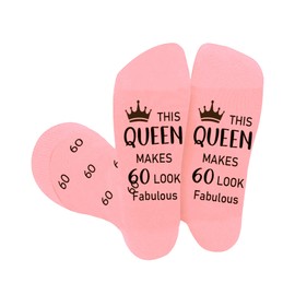 Funny 60th Birthday Gifts for Women Mum Grandma Sister Friend Socks Women Novelty Socks Special Mothers Day Gifts Ideas for Her Presents Christmas Thanksgiving Valentine's Day Anniversary Retirement