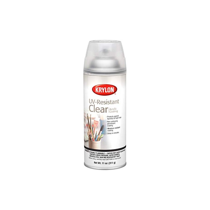 Krylon UV Resistant Acrylic Coating Spray 11 Ounces Clear 1305